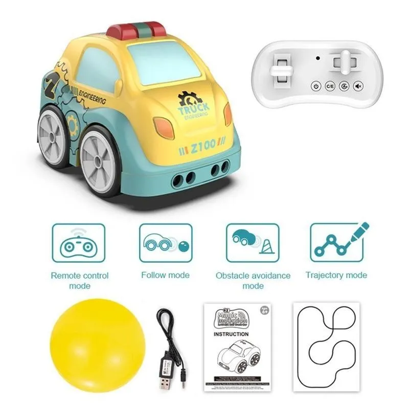 RC Sensor Inteligente Control Remoto de Dibujos Animados Mini Radio Controlado Eléctrico Modo s Smart Music Light Juguetes para Niños 220607gx