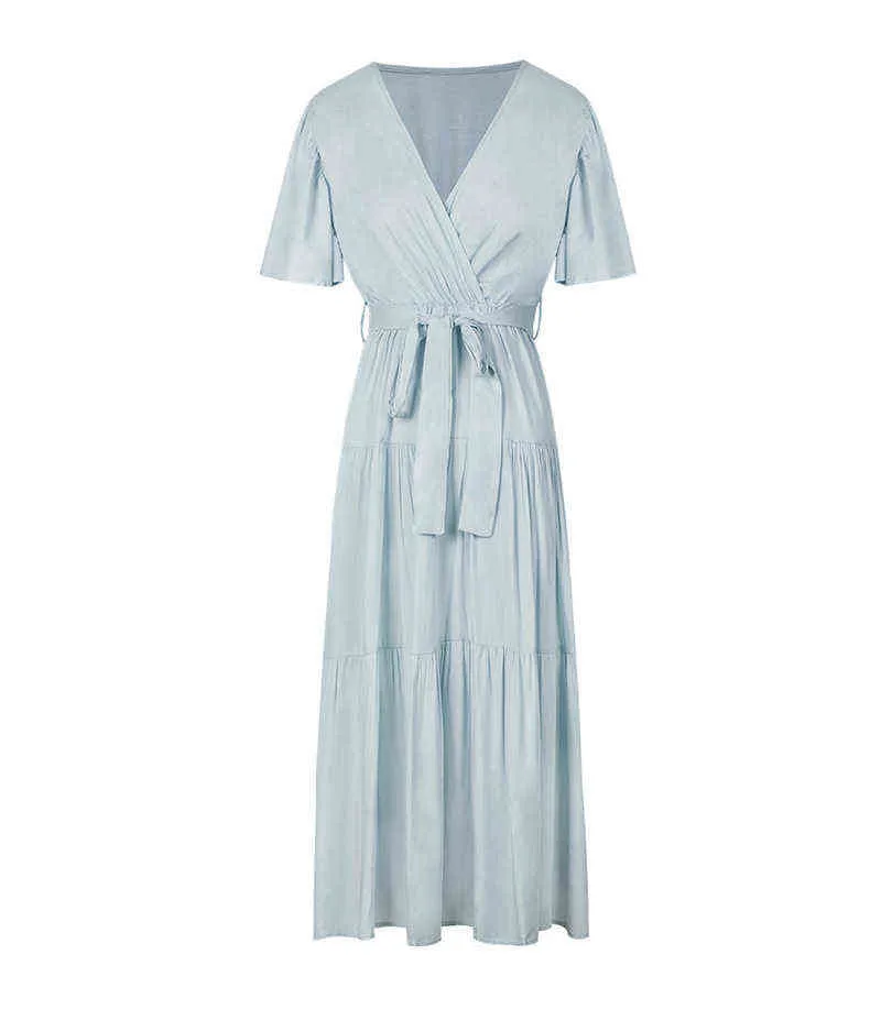 Robe d'été élégante en couches pour femmes, mode, ceinture solide, robes Maxi en soie douce, décontractée, taille haute, taille haute, longue, 2022, G220510