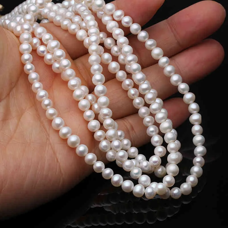 120 cm vrouwen prachtige lange witte natuurlijke zoetwater ronde ketting bruid bruiloften gift fijne sieraden parel trui kettingen