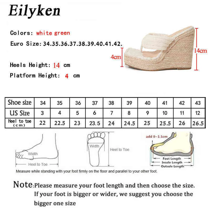 Eilyken Neue Ankunft Design Grün Cord Plattform Keile High Heels Pinch Hausschuhe Maultiere Schuhe Frauen Sandalen