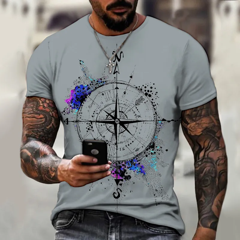 Été Hommes Simple Conception Couleur Mosaïque Motif Homme T-shirt Mode Casual À Manches Courtes Top Marque Hommes Vêtements Tops Taille 6XL 220607