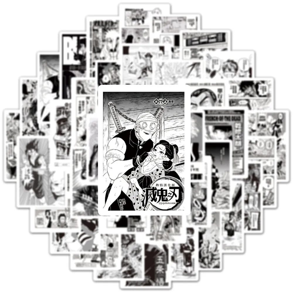 Étanche 10/30/50/Mix Anime Demon Slayer Attaque sur Titan Autocollants Affiche Graffiti Stickers Ordinateur Portable Téléphone Bagages Autocollant De Voiture pour Enfants Autocollant De Voiture