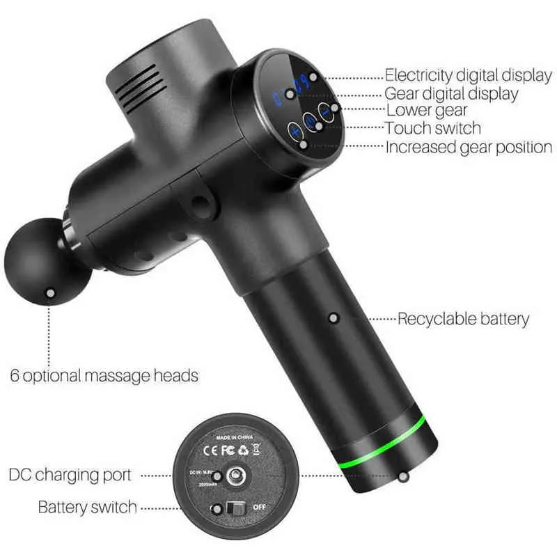 Massage Gun Head Vibration Message Gun Accesories Sex Silicone Heads For Fascia Massage Gun Percussion Vibrators For Female Man Y220511