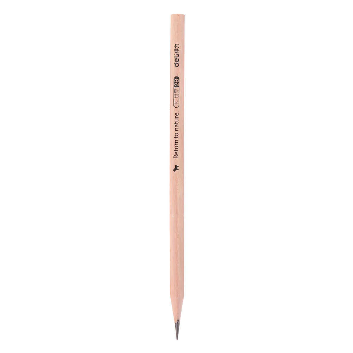 Deli S907 Log Pencil 2B Primärskolestudenters skriv- och målning Pen Stationery Business Conference Hexagonal Pole 50