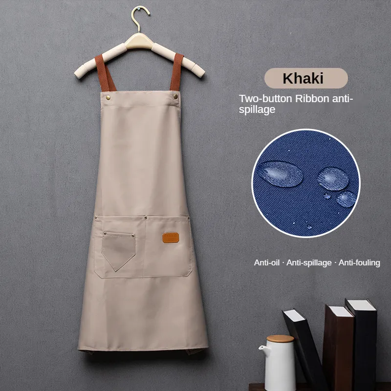 Personalidade personalizada Signature Mens e Avens de cozinha feminina Chef Home Baking Rousht With Pockets Bol da cintura de Bibs Bib 220608