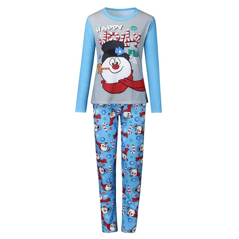 Aile Eşleşen Kıyafetler Pamuk Noel Kardan Adam Baskı Noel Pijamaları PJS Set Baba Anne Çocuklar Çocuklar Bebek Köpek Tüm Kostüm 220826
