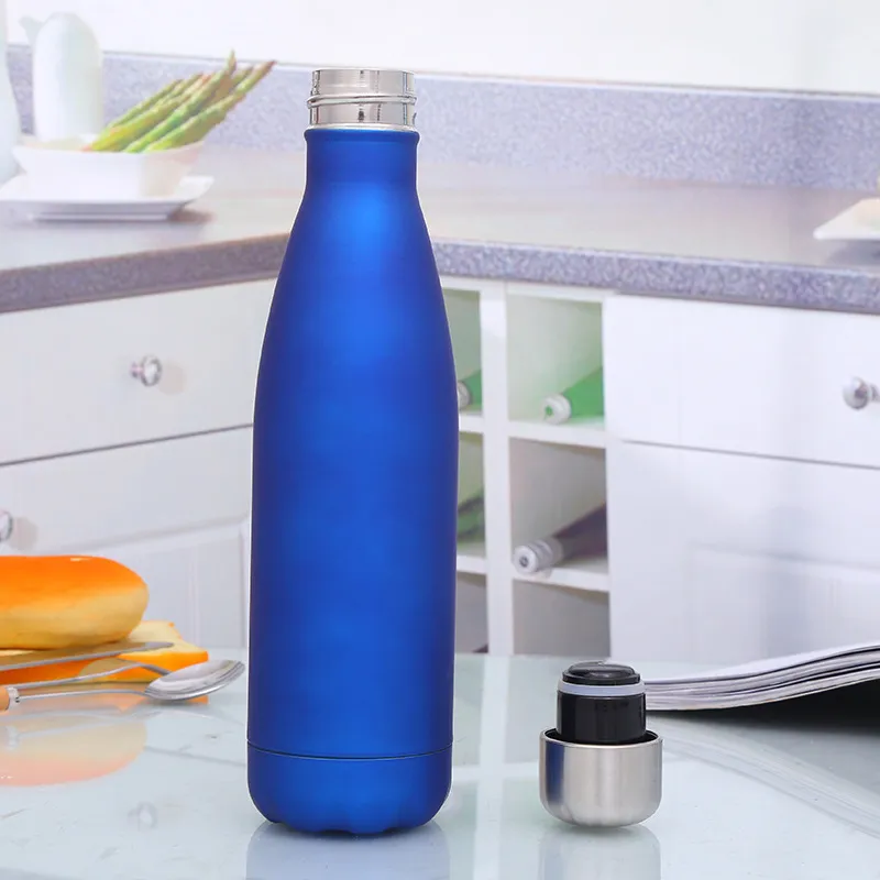 Bottiglia termica personalizzata bottiglie d'acqua Boccetta vuoto isolata a doppia parete Tazza in acciaio inossidabile Bicchieri sport all'aria aperta 220706
