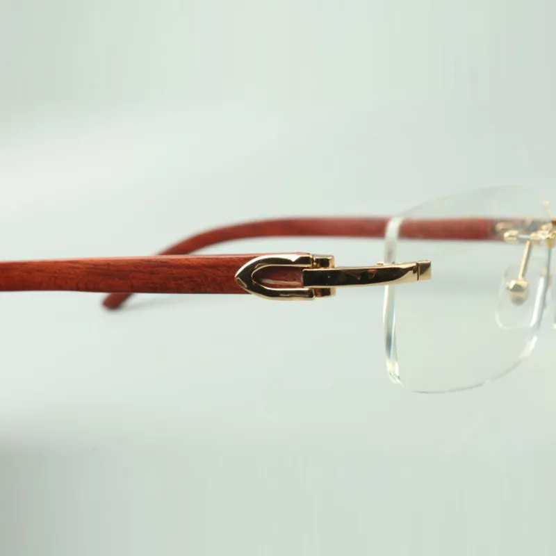 Montatura occhiali semplici 3524012 con gambe in legno originali e lenti da 56 mm unisex273n