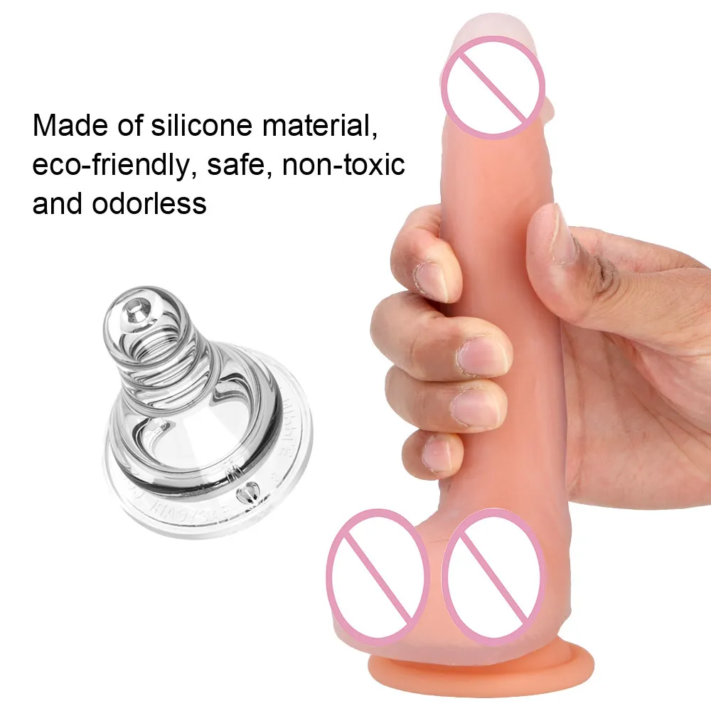 Икоки изгибаемое силиконовое всасывание чашки дилдо искусственное пенис