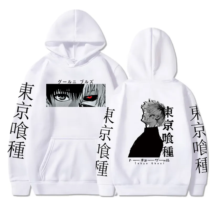 Tokyo Ghoul sweat à capuche Anime pulls sweats Ken Kaneki graphique imprimé hauts décontracté Hip Hop Streetwear a220813