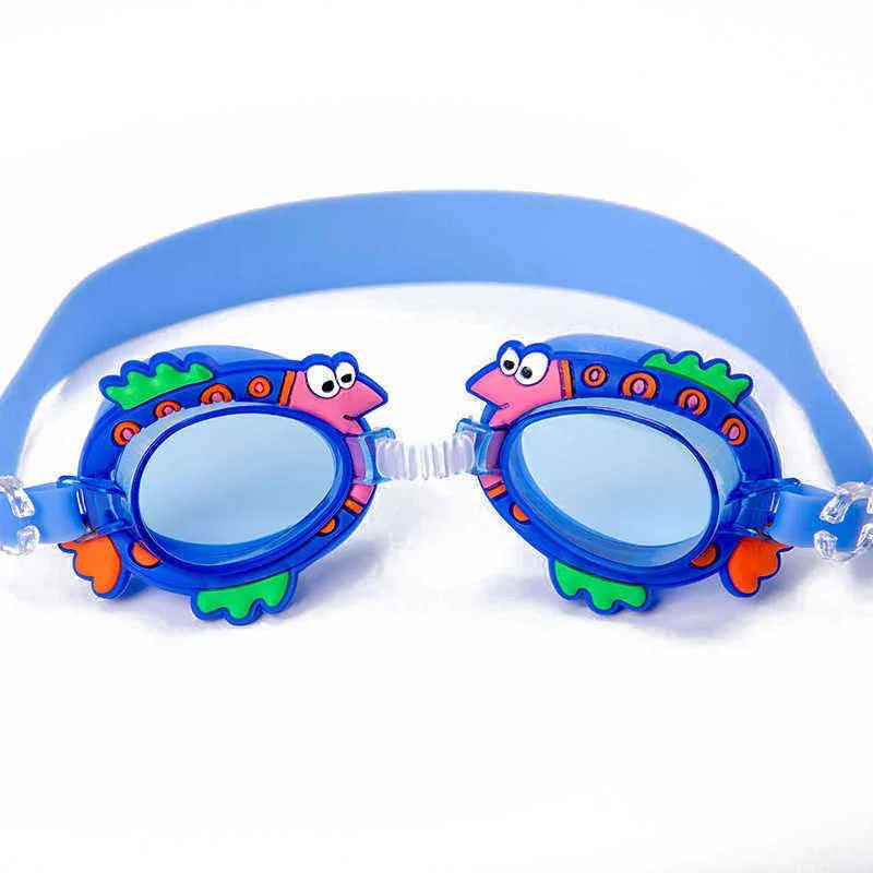 الأطفال الملونة نظارات السباحة بنين بنات لطيف الكرتون نظارات السباحة أطفال للماء سيليكون مكافحة الضباب الأشعة فوق البنفسجية الرياضة Eyewea G220422
