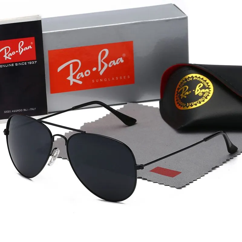 Mężczyźni Rao Baa Classic Brand Retro Women Band Sunglasses Zespoły luksusowe projektantki okulary 3025 Metal Projektanci ramy Sun szklanki Woman 32411