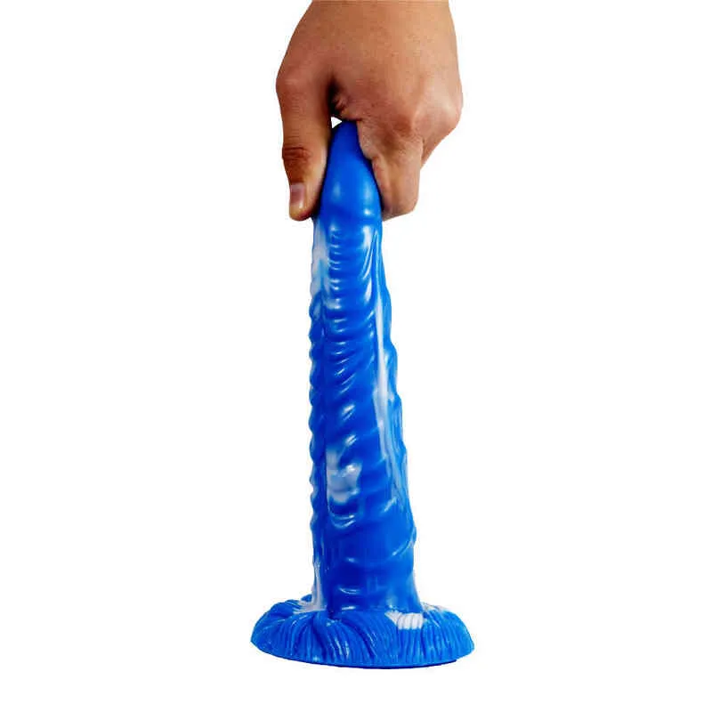 Nxy Dildos Dongs Anal Butt Expand Plug Bdsm Huge Silicone Fantasy Dildo Colorful Sex Toy for Women Men Orgasm Erotic Texture Massager Shop 220511