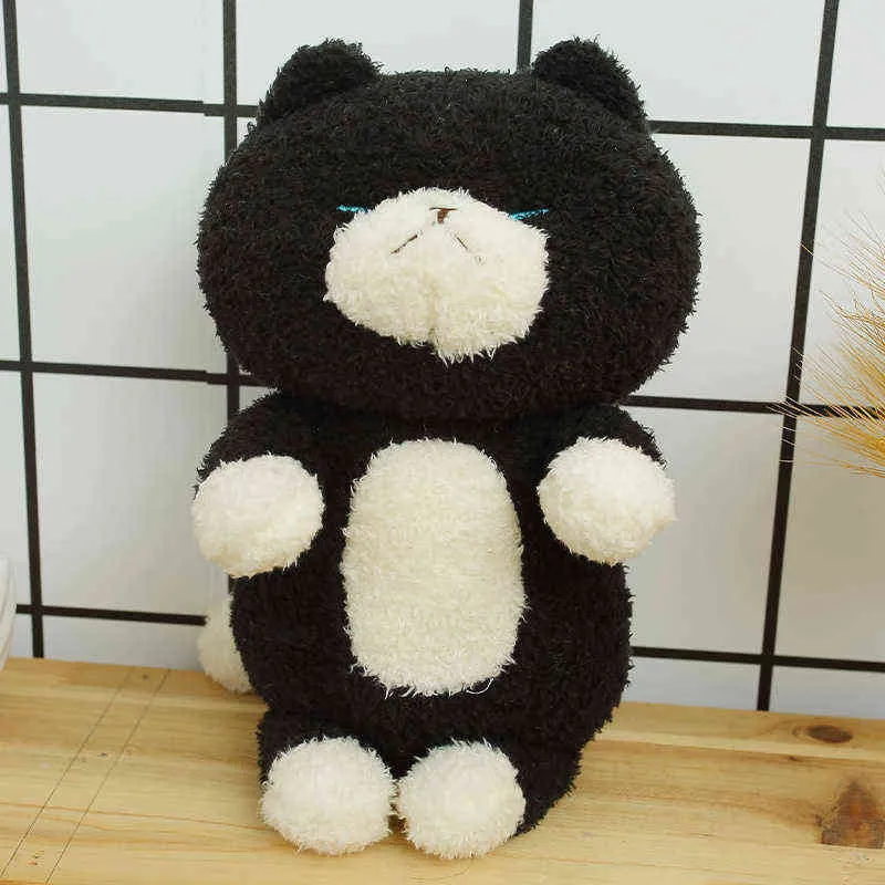 Cm Nuovo morbido peluche in bianco e nero Cat Toys Cartoon carino peluche bambini Regali di compleanno J220704