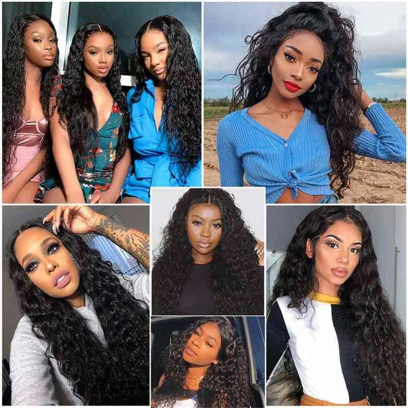 Nxy Hair Wigs Loose Deep Wave Frontal Hd Brazilian for Black Women Water Lace Front Curly Human 2206091879199