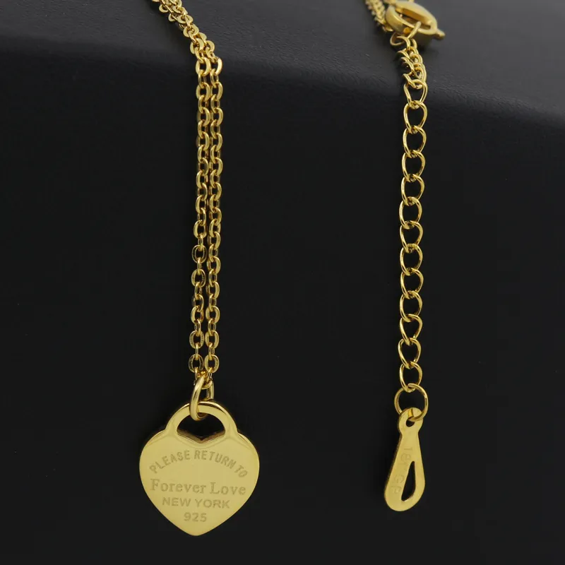 Collier pendentif à breloques en acier inoxydable couleurs émail femmes bijoux en acier titane collier d'excellente qualité TURN TO 925 gravé f249v