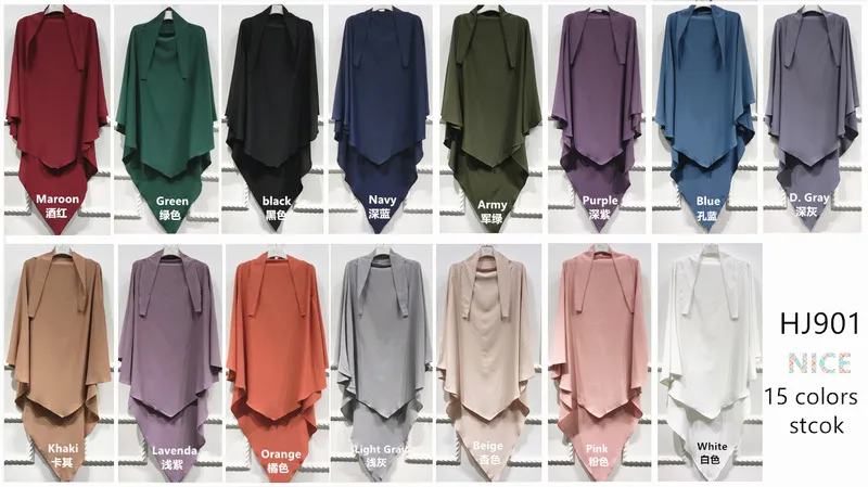 Eid Gebet Kleidungsstück Khimar Hijab Lange Ramadan Muslimische Arabische Hijabs Frauen Abayas Tops Abaya Jilbab Islam Kleidung Niqab Burka