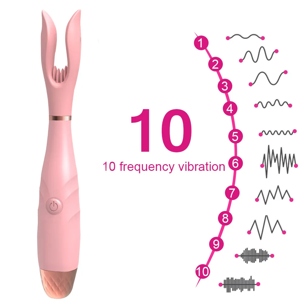 GLIP DUPLO DE VIBRADOR G DUPLO CLIP DUPLO VIBRAÇÃO CLAMPS CLIITORILLULADOR DE CLITORIS PARA MULHER 10 MODOS MODOS FEMANBO