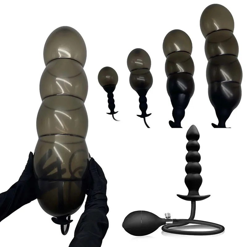 Godemiché gonflable de 14cm de diamètre, Plug Anal, Massage de la Prostate, colonne en Silicone, énorme dilatateur de fesses, jouets sexy