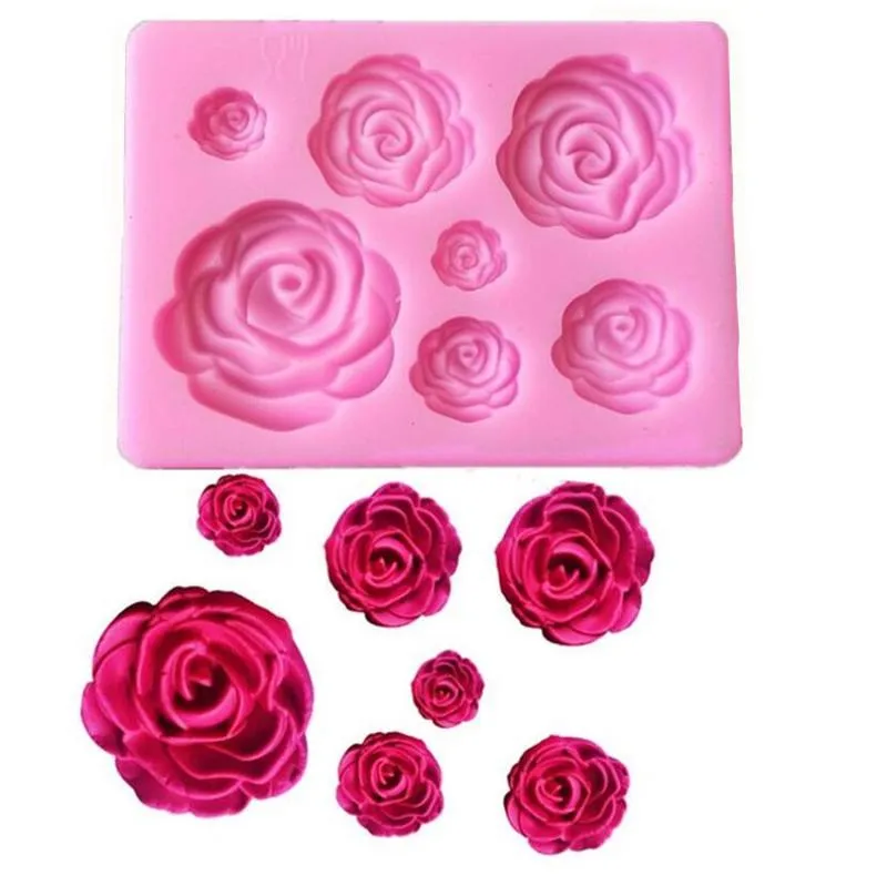 Stampi in silicone di rosa stampi cupcake di nozze topper decorazioni decorazioni di decorazioni zucchero cioccolato argilloso stampi gumpaste 220815