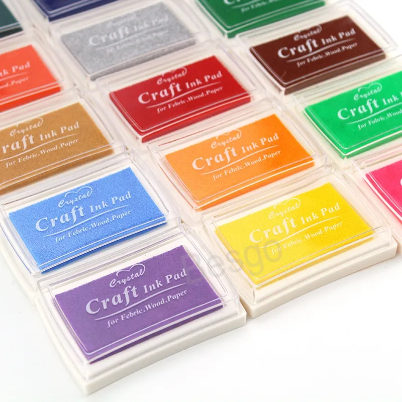 Candy Color Ink Pad Account Account DIY Шапка губки резиновые штампы офисные школьные принадлежности по отпечаткам отпечатков
