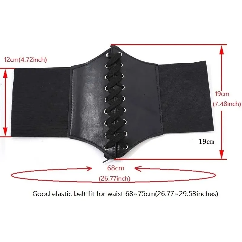 Women Vintage Gothic Steampunk Top Shaper Buckle Wide Waistband Waist Underbust Corset Belt Accessories Body 220615