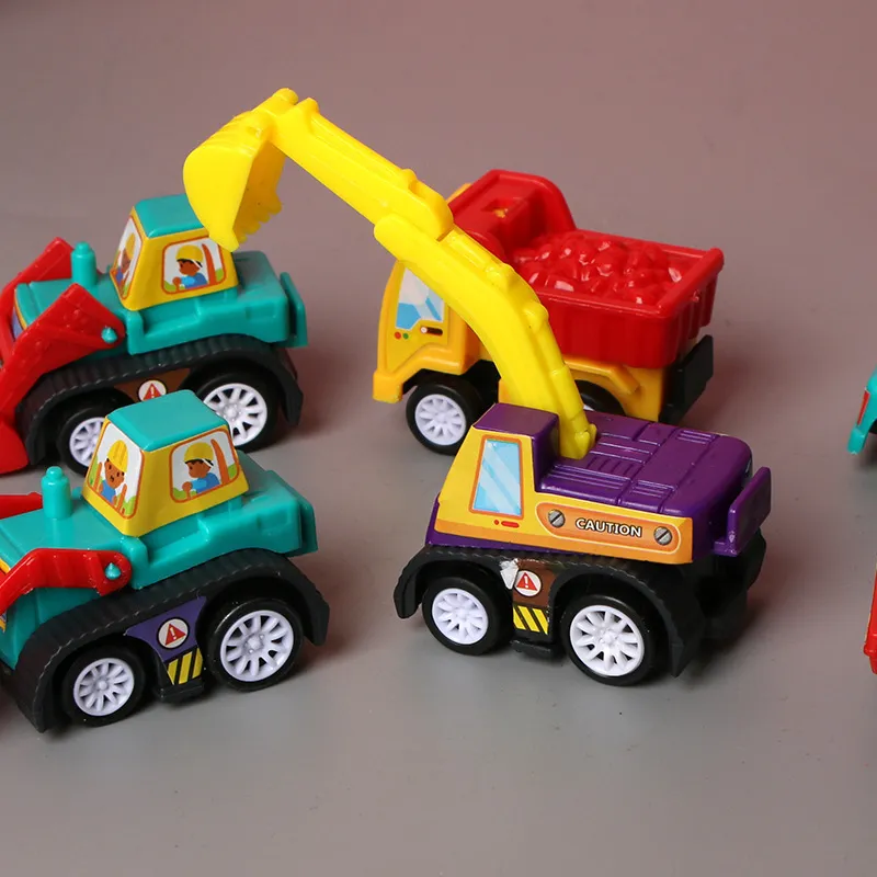 6 stücke Auto Modell Spielzeug Zurückziehen s Mobile Fahrzeug Feuer Lkw Taxi Kid Mini Jungen Geschenk Druckguss für kinder 220418