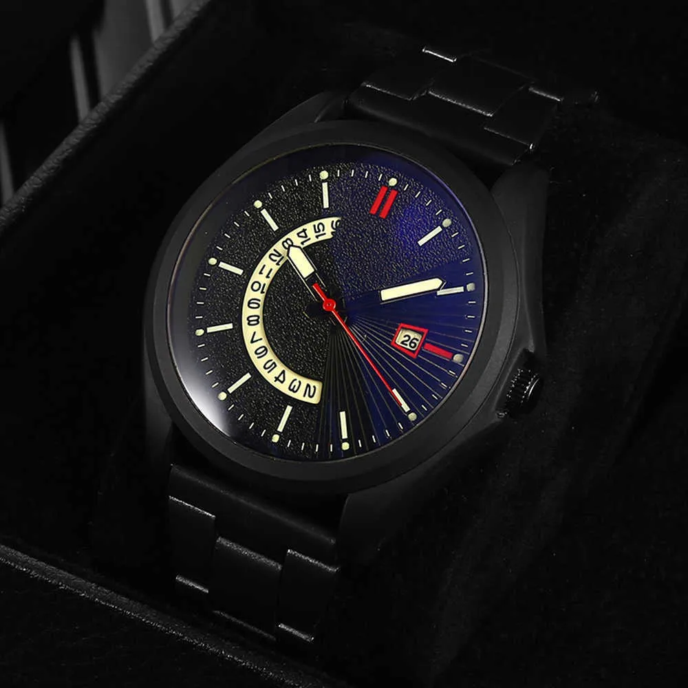 2022 Nova Moda Mens Relógios com Aço Inoxidável Top Marca Luxo Esportes Quartz Watch Men O
