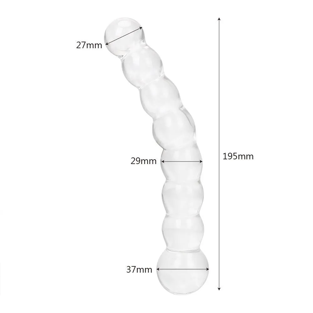 Masseur de Prostate, jouets sexy pour femmes, cristal érotique, 8 perles, Plug Anal, produits en verre, fesses