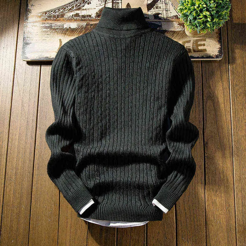 Automne et hiver pull pull slim jeune décontracté simple simple pure tricot de tricot de base masculin de base sweater hommes coréen l220801