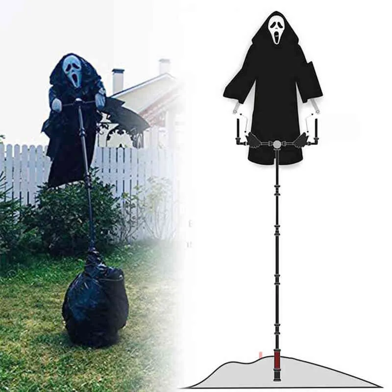 2022 Creatieve tuin Scarecrow Yard Hanging Scary Scream Halloween Garden Yard Boom Hangend Halloween Decor grappig T22081308797