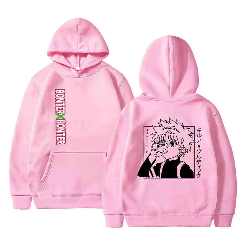 Sudaderas con capucha de Anime japons Hunter X Hunter hommes maillots mujeres sudaderas Killua Zoldyck Hisoka 90s Hoody Tops Me G220429