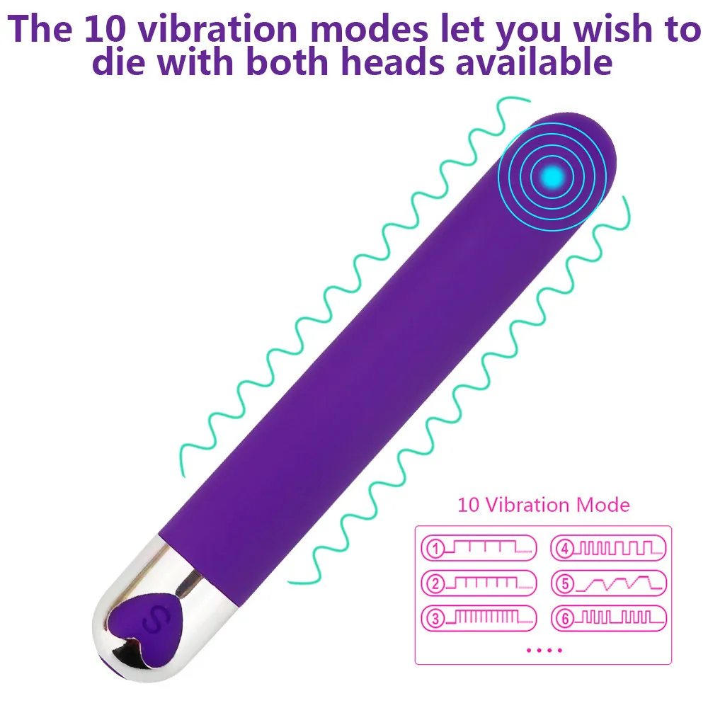 10 geschwindigkeiten USB Ladung Kugel Vibrator Dildo AV Stick Erwachsene sexy Spielzeug Für Frauen Anal Klitoris Stimulator G-punkt massager