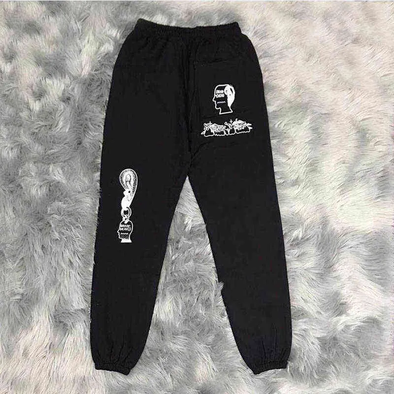 Pants Brain Dead Gustavo Sweatpants Men Women Hip Hop Cotton Season 6 Hair Coil Pants Graffiti Print Trousers T220803