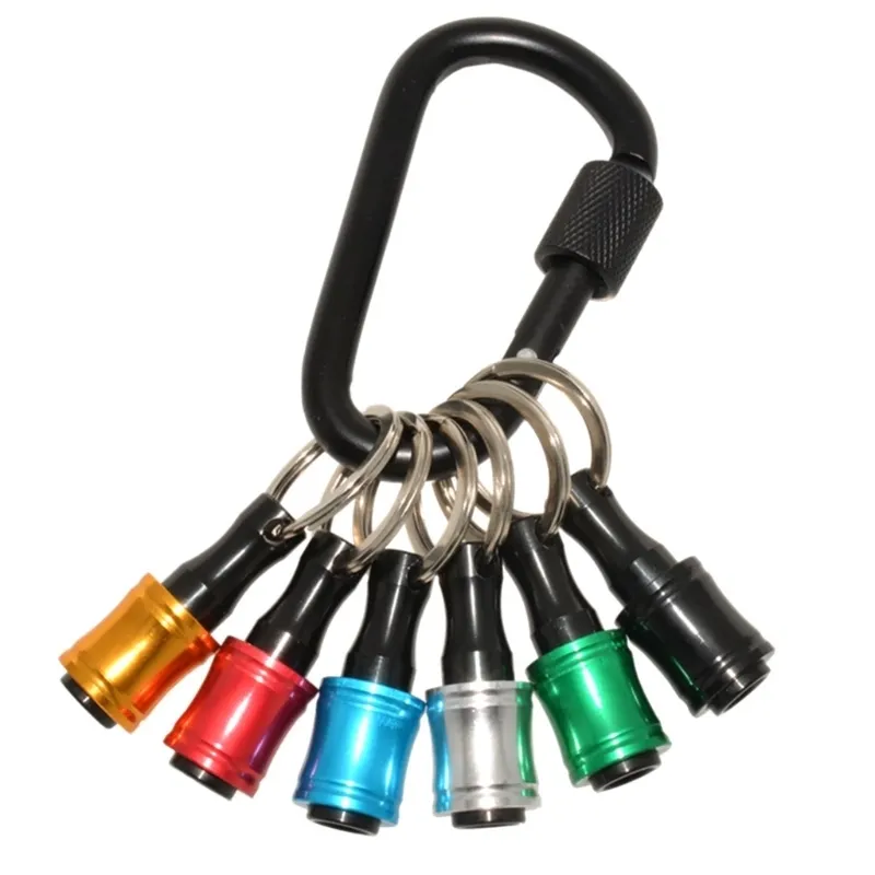 1/4inch Hex Shank Screwdriver Bits Holder Extension Bar Drill Screw Adapter Quick Release Keychain 220411