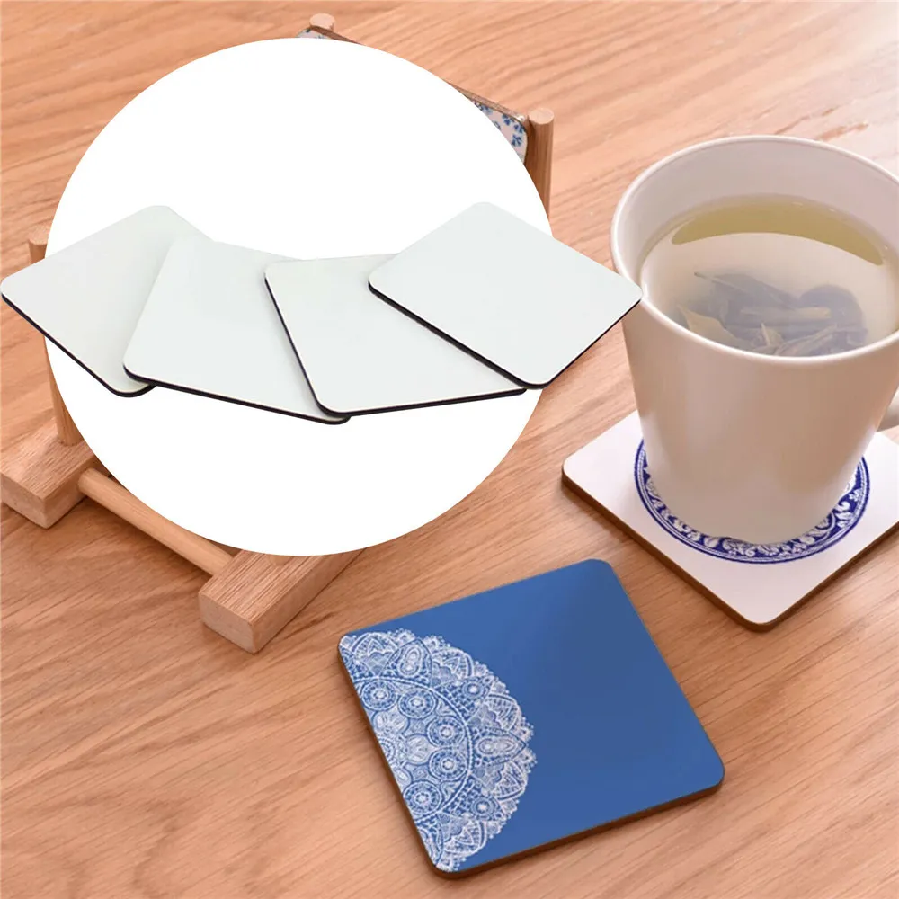 Sublimatie blanco onderzetters DIY aangepaste ronde vorm natuurlijke kurk coaster koffie thee isolatie sublimatie cup pad slip sxjun1