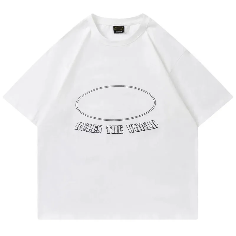 Sommar streetwear män s casual t skjortor harajuku brev segelbåt tryckt tees hip hop bomull löst kort ärm t shirt unisex 220712