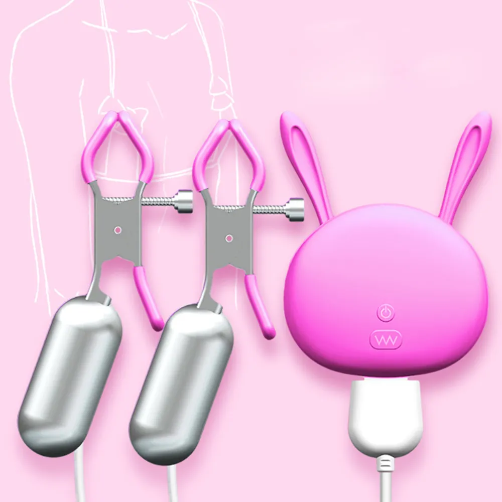 Vibrador de mamilos adultos brinquedos sexy grama para mulheres clitóris de clitóris Controle remoto Massagem mamária 10 velocidades carregamento USB