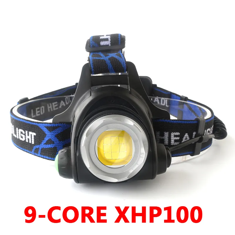 Nowa lampa latarki do kempingu światła światła samodzielne XHP100 9-rdzeniowe 4 kolory LED Reflektor USB ładowalny aluminium