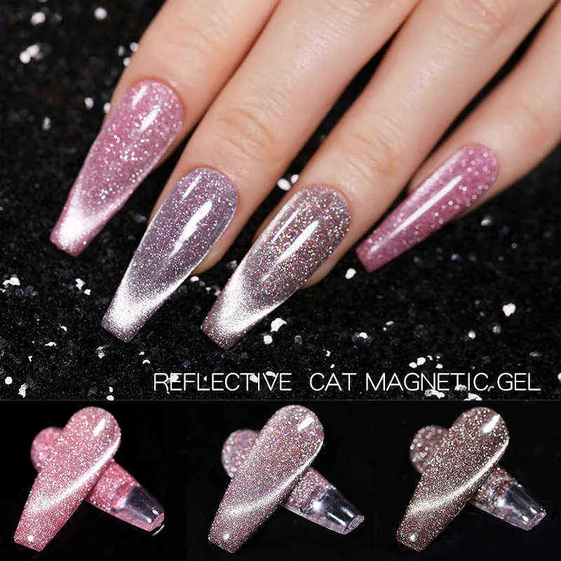 NXY Nail Gel 7 5ml Reflective Cat Magnetic Polish Iridescent Shiny Soak Off Uv Led Diy Art Decoration 0328