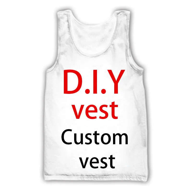 Diy Custom Design Your Own Pictures Vest 3D Print Tank Tops HARAJUKU SOMMER DURSHIRT STREETSE 220704