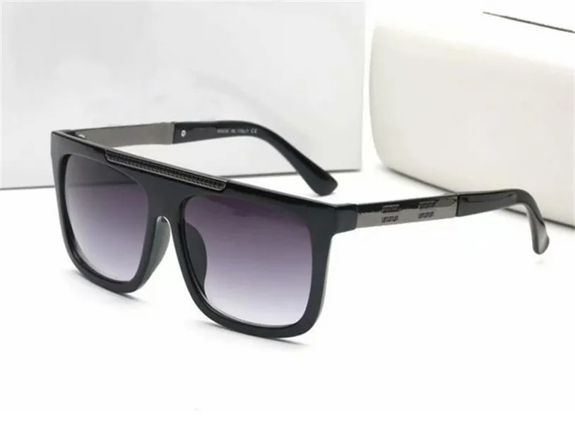 Модные современные стильные мужские солнцезащитные очки 9264 с плоским верхом, квадратные солнцезащитные очки для женщин, винтажные солнцезащитные очки oculos de sol Picture box273U