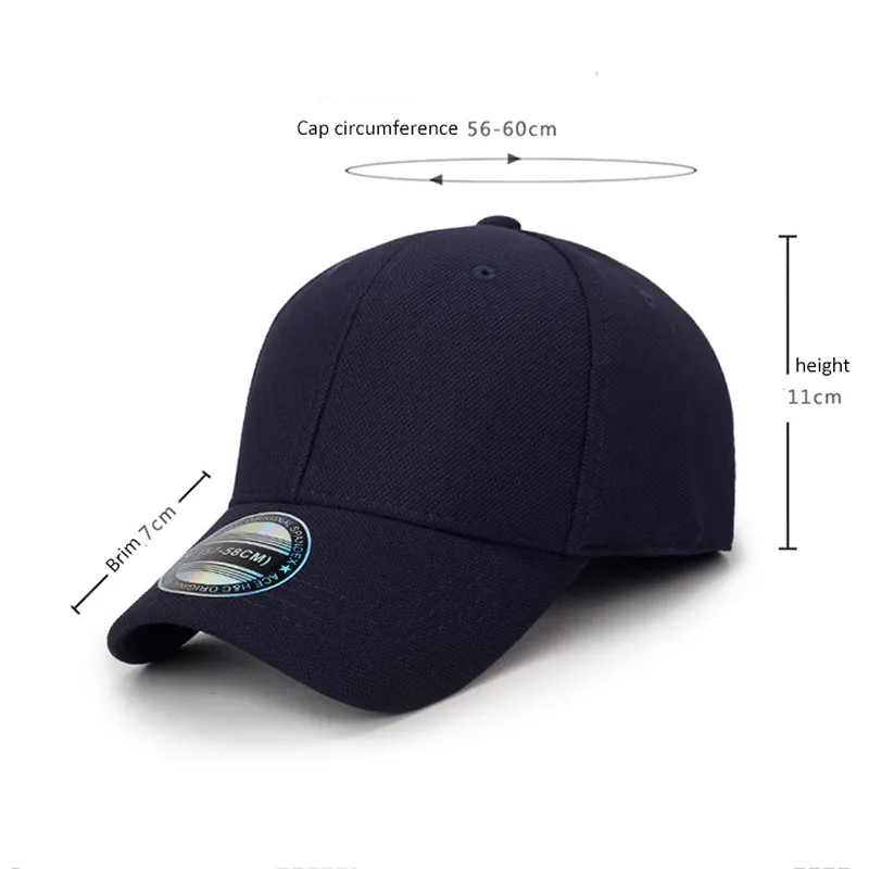 Stretch Hommes Femme Équipé Fermé Élasticité Flexible Flex Hiphop Caps Chapeaux Fit Visor NY Baseball Blank Solid Era 220704