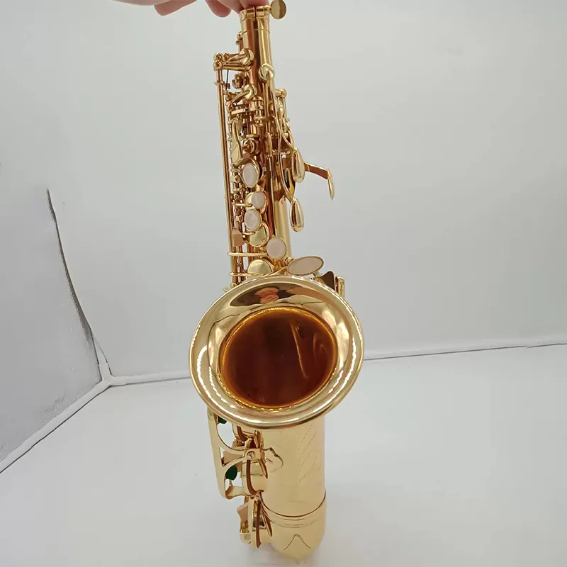 Original WO20 Struktur Modell BB Professional Curved Soprano Saxophone Brass Gold-Plated Professional-klass Tone Brand New Sax