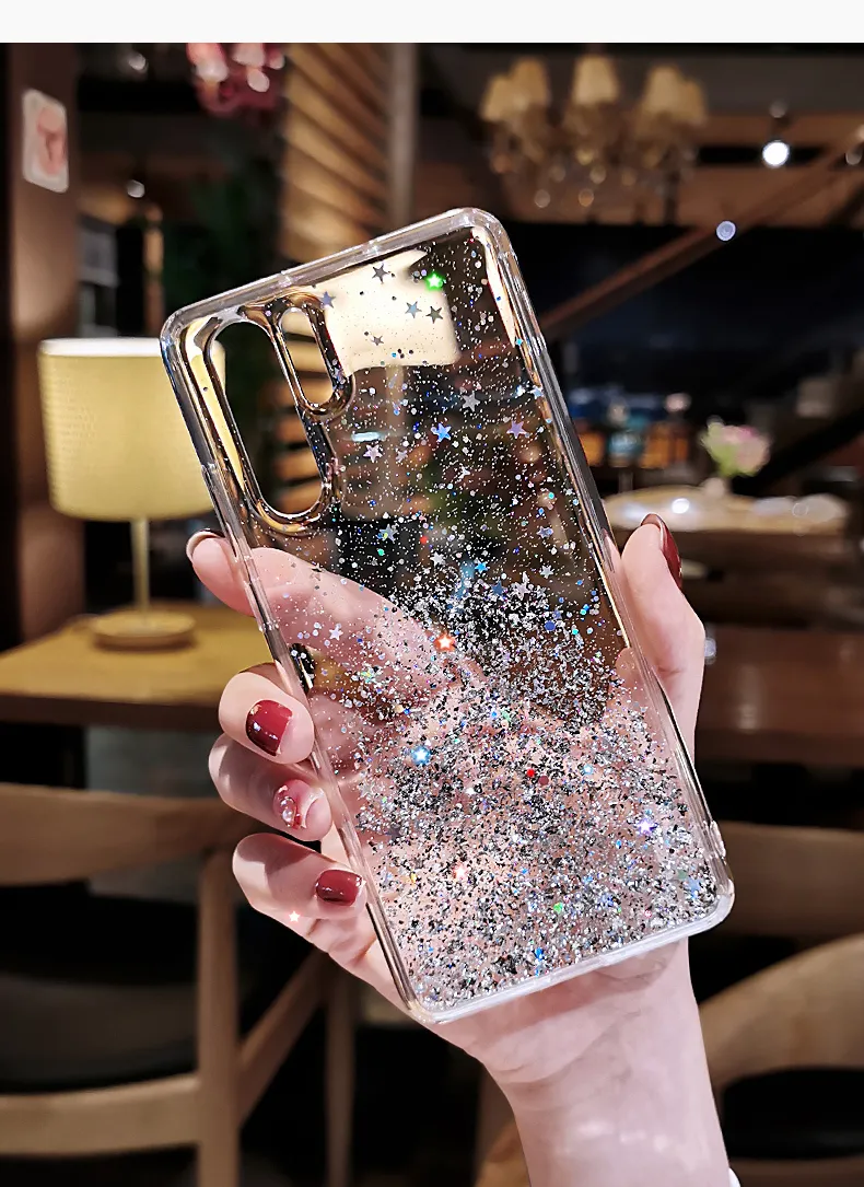 Luxury Bling Glitter Phone Cases For Honor 20 Pro 10 9 Lite 8X 10i 9A 8A 7A Soft Silicone Clear Cover