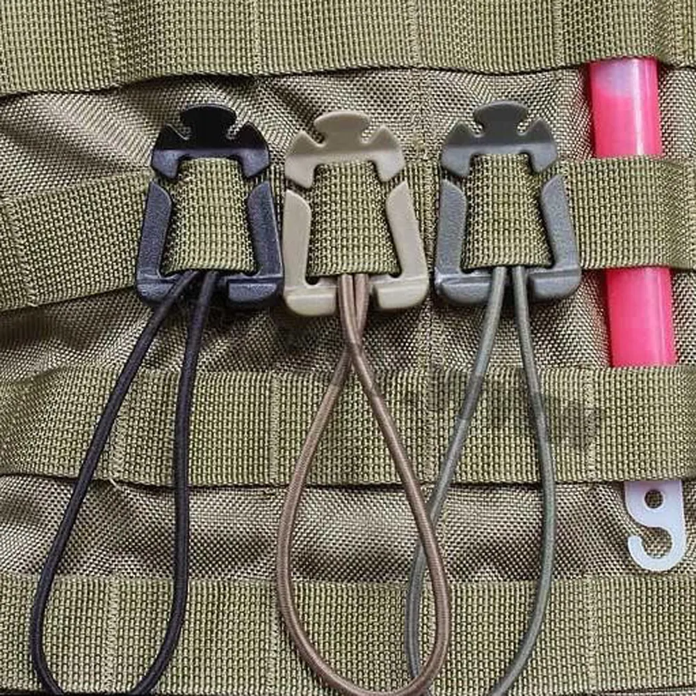 1 st molle ryggsäckspänne carabinerklipp utomhus nylon campingväska hängare krok clamp edc carabiner överlevnad växellåda verktyg