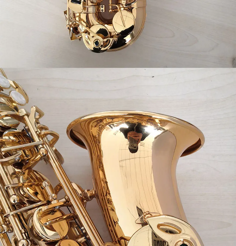 Laiton plaqué or E-tune saxophone alto professionnel original YAS-82Z modèle de structure un à un sax alto de qualité professionnelle