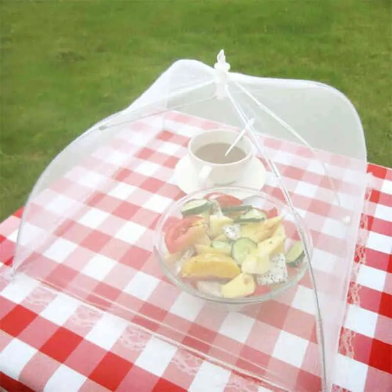 Mesh Food Covers Gir na tenda para protetores de tendas de tela ao ar livre para bugs reutilizáveis ​​e dobráveis ​​de cozinha de cozinha gadget y220526