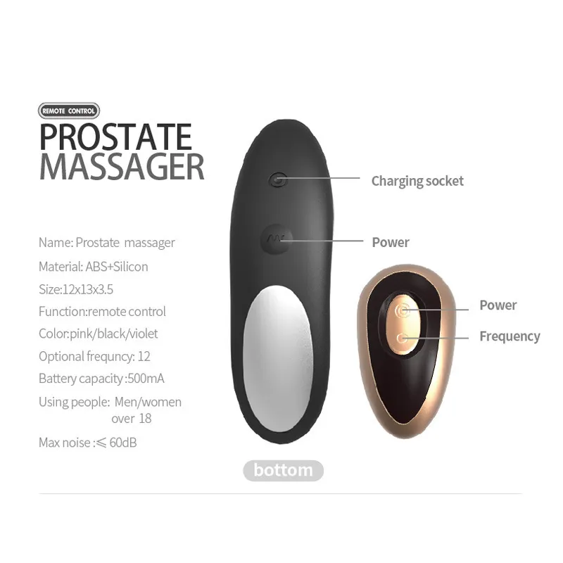 Examen prostata massager roterande anal vibrator silikon manlig rumpa plug anus vibrerande sexig leksak för män g-spot stimulering