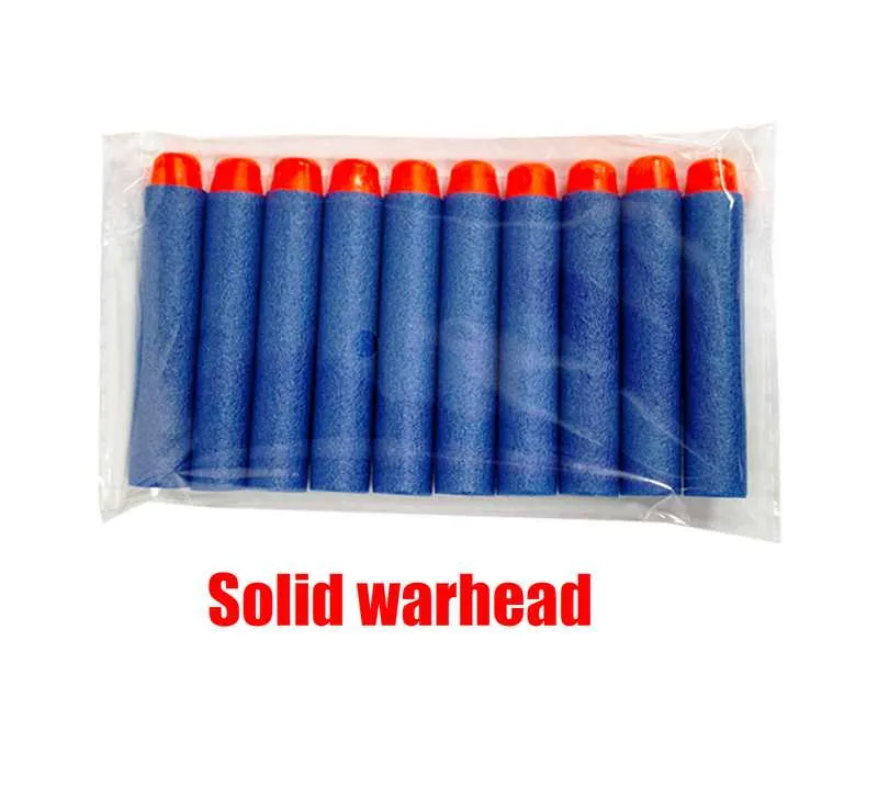 Speelgoed 72 cm voor nerf nstrike elite -serie bijvulling blauw zacht schuim bullet darts pistool speelgoed kogels 10pic3693883